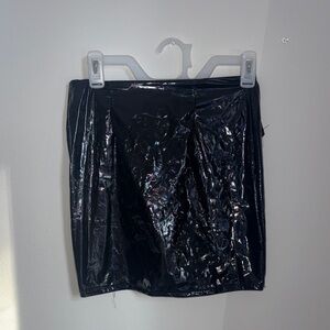 Fashion Nova Black Shiny Women's Skirt